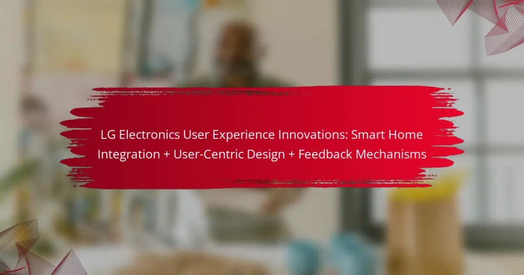 LG Electronics User Experience Innovations: Smart Home Integration + User-Centric Design + Feedback Mechanisms