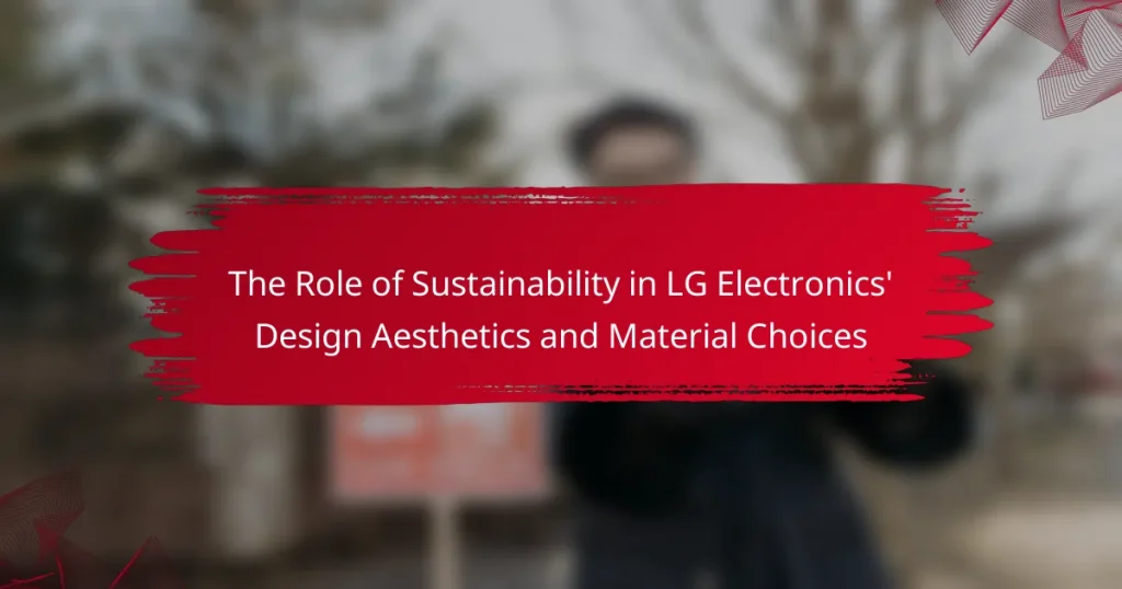 The Role of Sustainability in LG Electronics’ Design Aesthetics and Material Choices