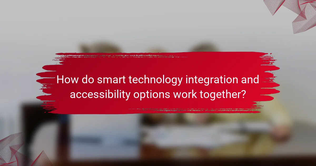 How do smart technology integration and accessibility options work together?