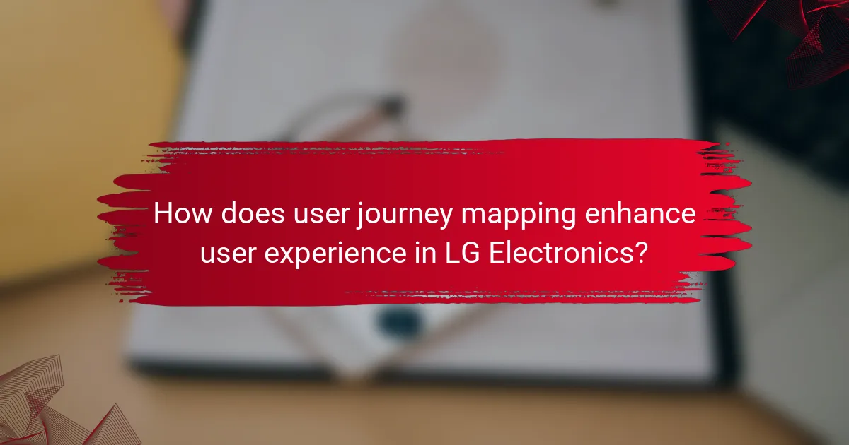 How does user journey mapping enhance user experience in LG Electronics?